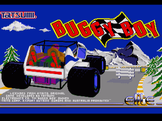 Buggy Boy title screen for Amiga